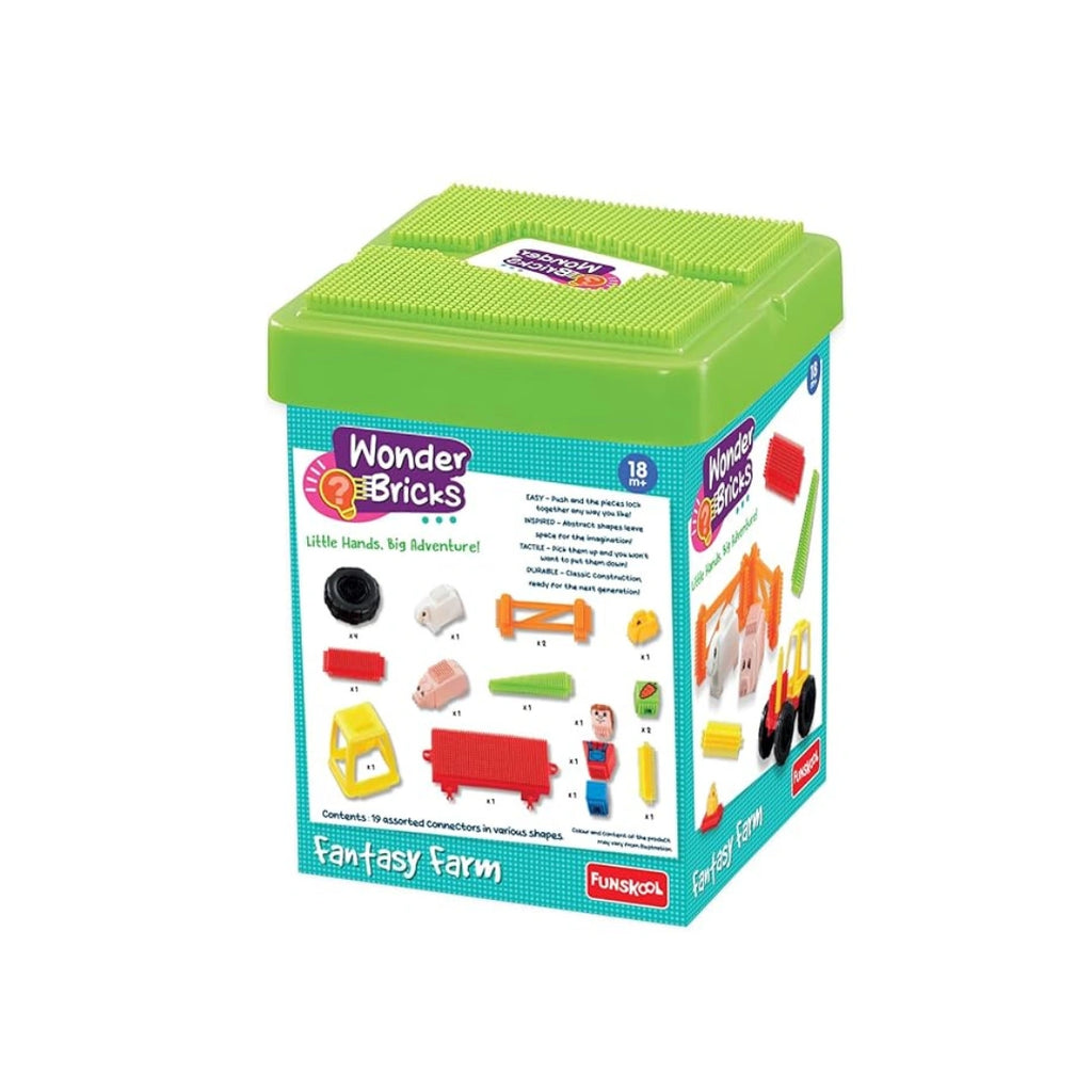 Wonder Bricks Fantasy Farm,Building Block Toy Set,High-Quality,Non-Toxic Plastic,Creativity,Imagination,Fine Motor Skills,Problem-Solving (3 Years+)