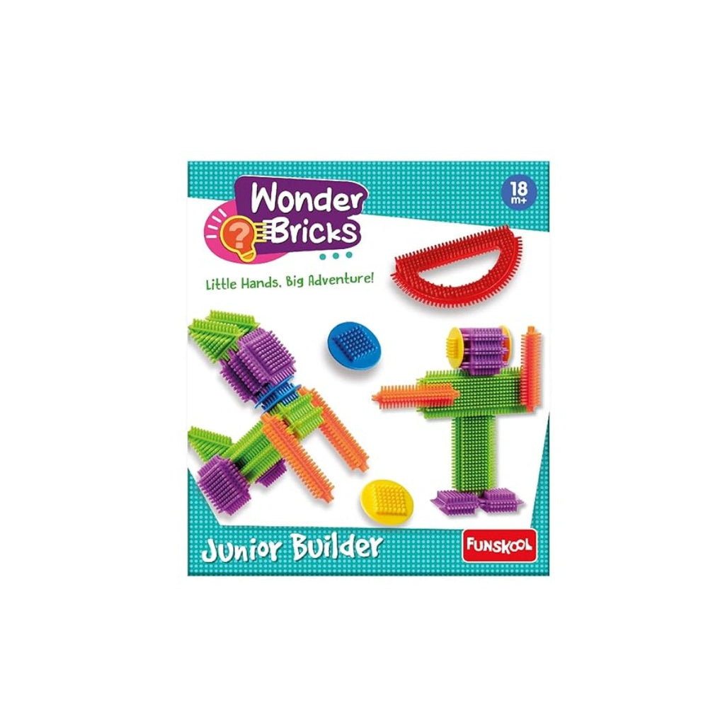 Wonder Bricks Junior Builder,Beginner Building Blocks Set,High-Quality,Non-Toxic Plastic,Creativity,Fine Motor Skills,Hand-Eye Coordination (2 Years+)