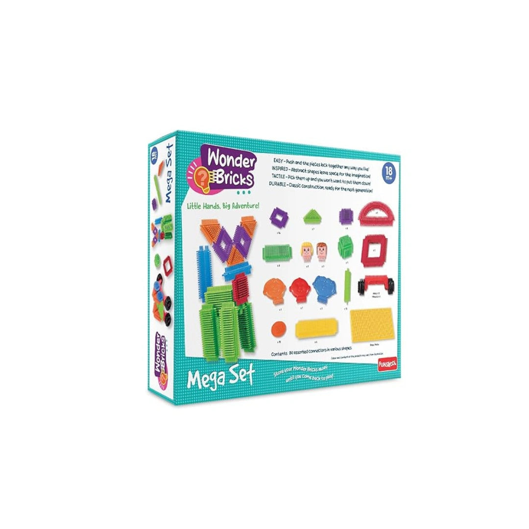 Wonder Bricks Mega Set,Creative Building Blocks Toy,High-Quality,Non-Toxic Plastic,Creativity,Imagination,Motor Skills,Logical Thinking (3 Years+)    