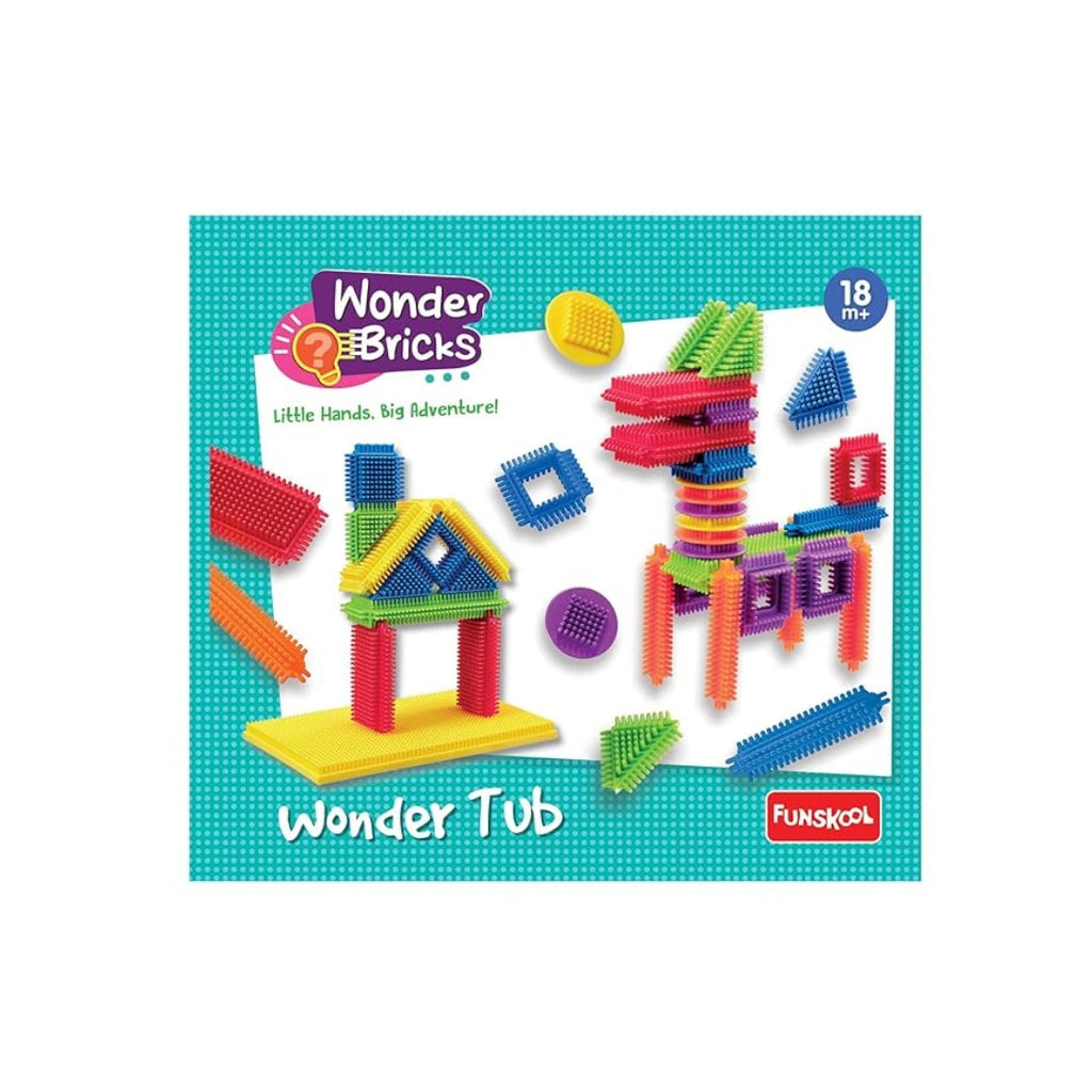 Wonder Bricks Wonder Tub,Building Blocks Storage Set,High-Quality Non-Toxic Plastic,Creativity,Fine Motor Skills,Logical Thinking,Imagination (3 Years+)