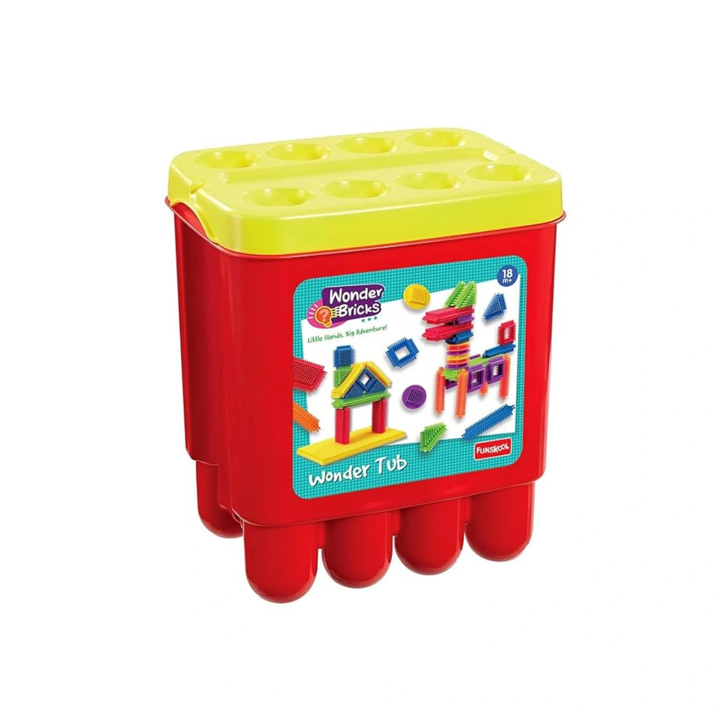 Wonder Bricks Wonder Tub,Building Blocks Storage Set,High-Quality Non-Toxic Plastic,Creativity,Fine Motor Skills,Logical Thinking,Imagination (3 Years+)