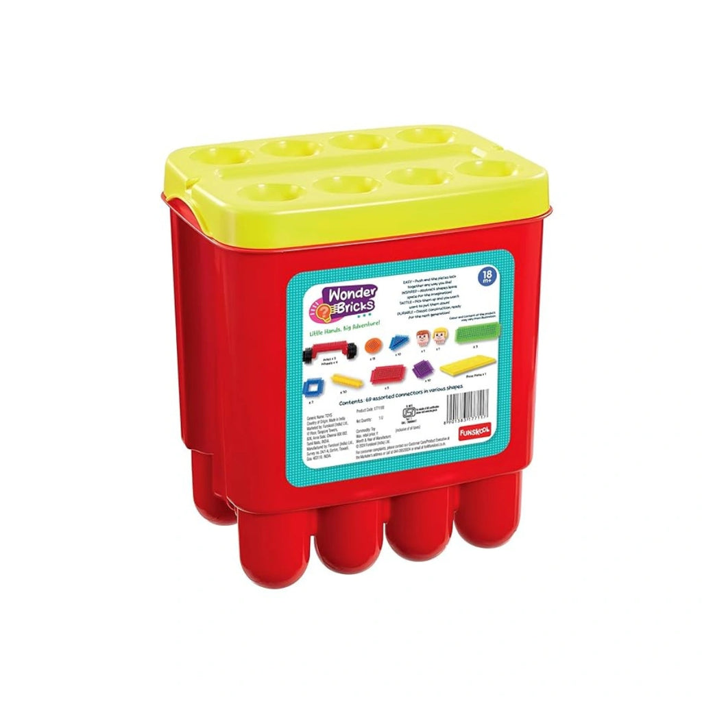 Wonder Bricks Wonder Tub,Building Blocks Storage Set,High-Quality Non-Toxic Plastic,Creativity,Fine Motor Skills,Logical Thinking,Imagination (3 Years+)