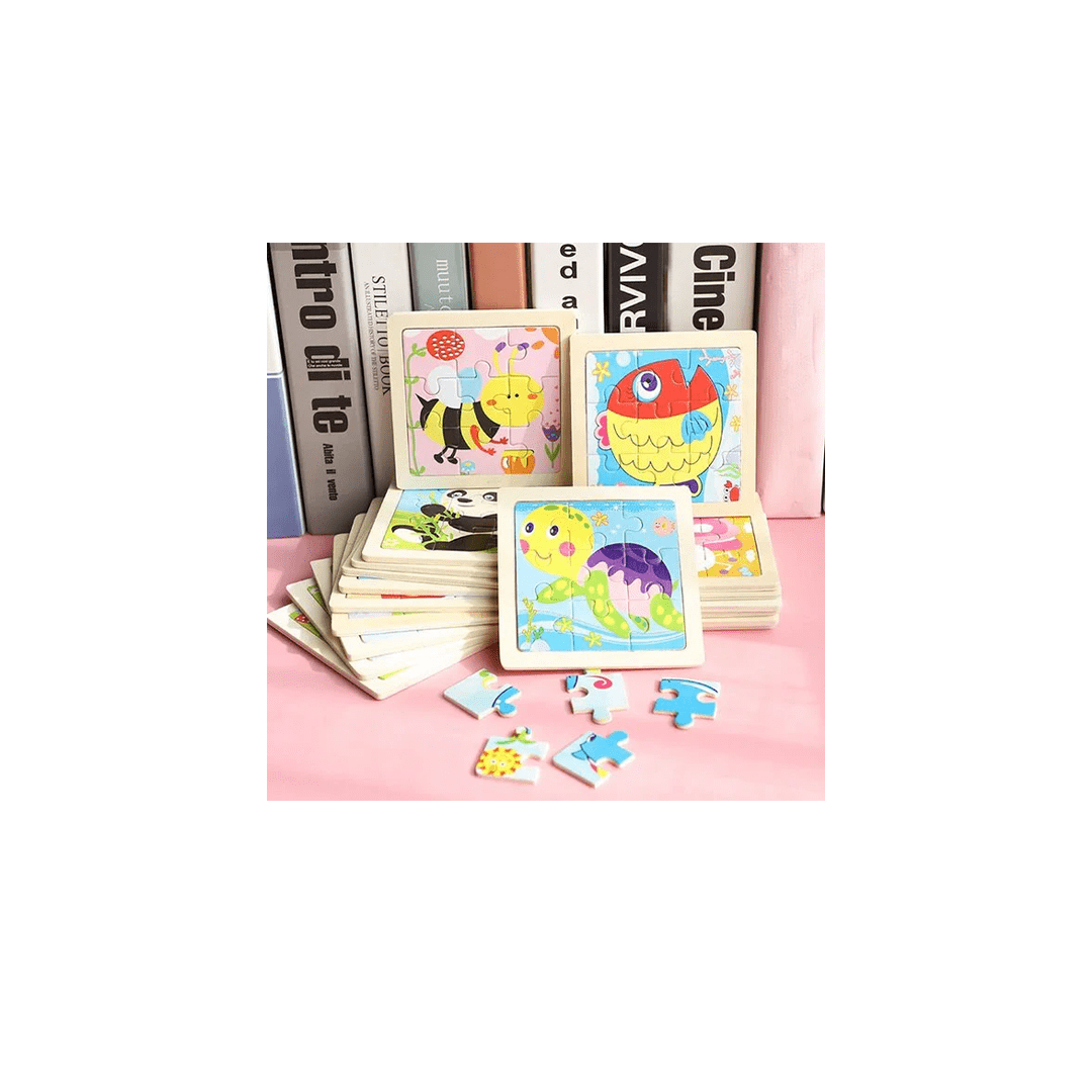 Extrokids Toys Extrokids Wooden 9Pcs Puzzle With Frame 1 Pc (4-5 Years)