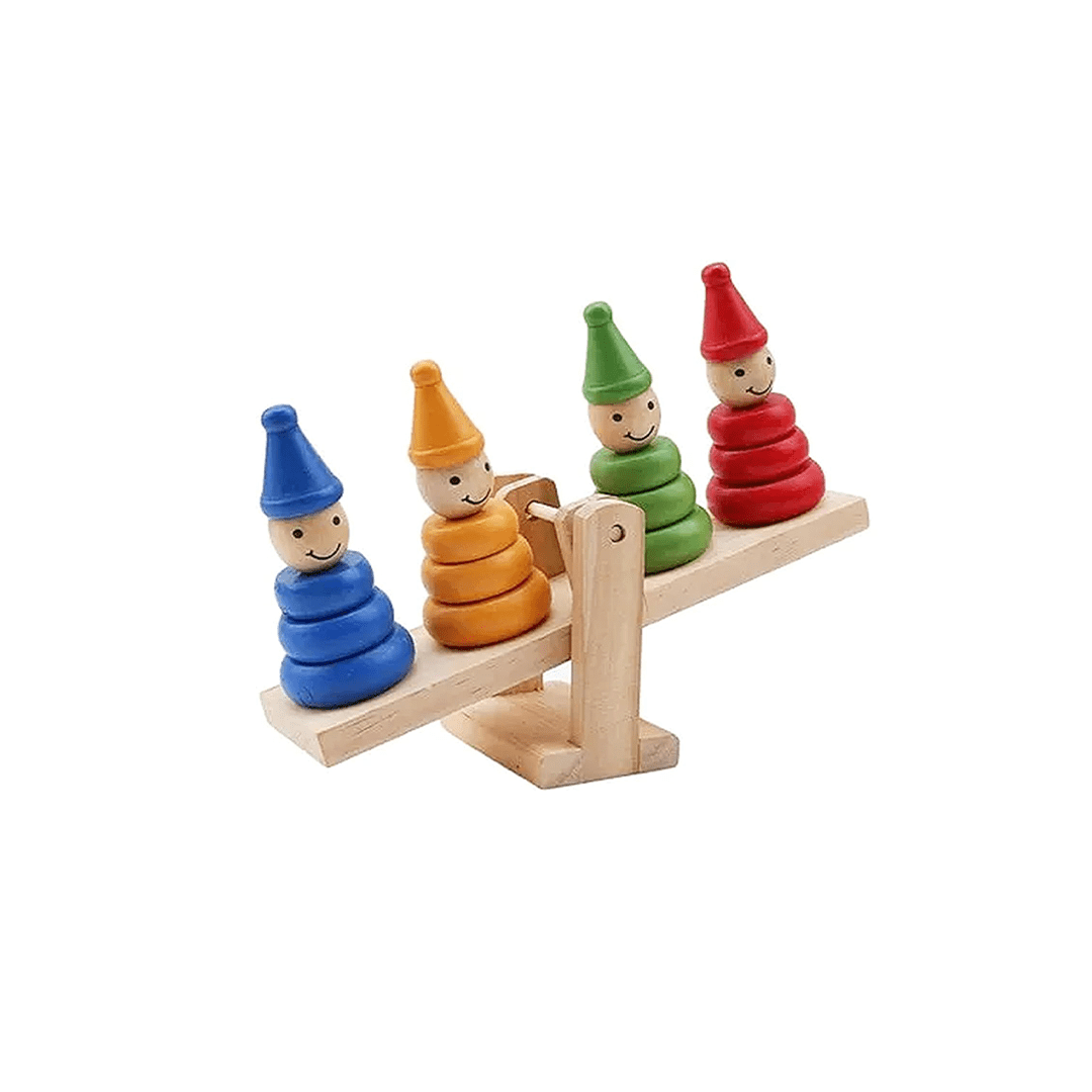 Extrokids Toys Extrokids Clown Balance - Wooden Clown Balancing Game Toy Seesaw Game (3 Years+)