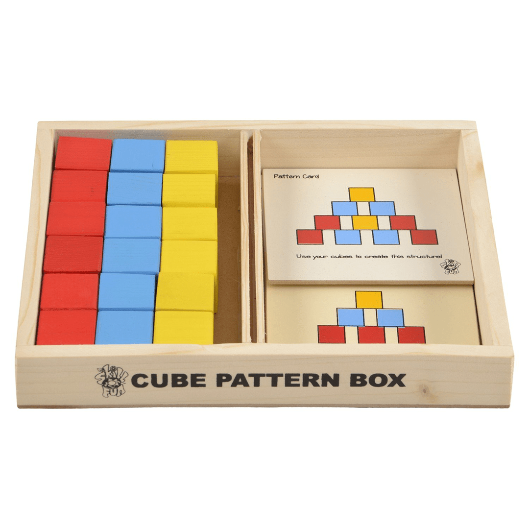 Skillofun Toys Skillofun Wooden Cubes Pattern Box