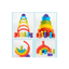 Extrokids Toys Extrokids Wooden 6pc Rainbow Stacking Blocks With 6 Pcs Doll Small Fun Building Nesting Toys For Kids (3 Years+)