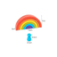 Extrokids Toys Extrokids Wooden 6pc Rainbow Stacking Blocks With 6 Pcs Doll Small Fun Building Nesting Toys For Kids (3 Years+)