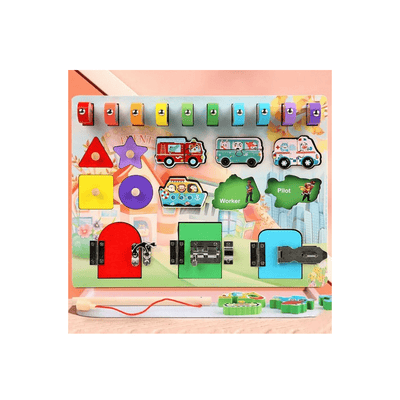 Extrokids Toys Extrokids Wooden Fishing Busy Board (2 Years+)