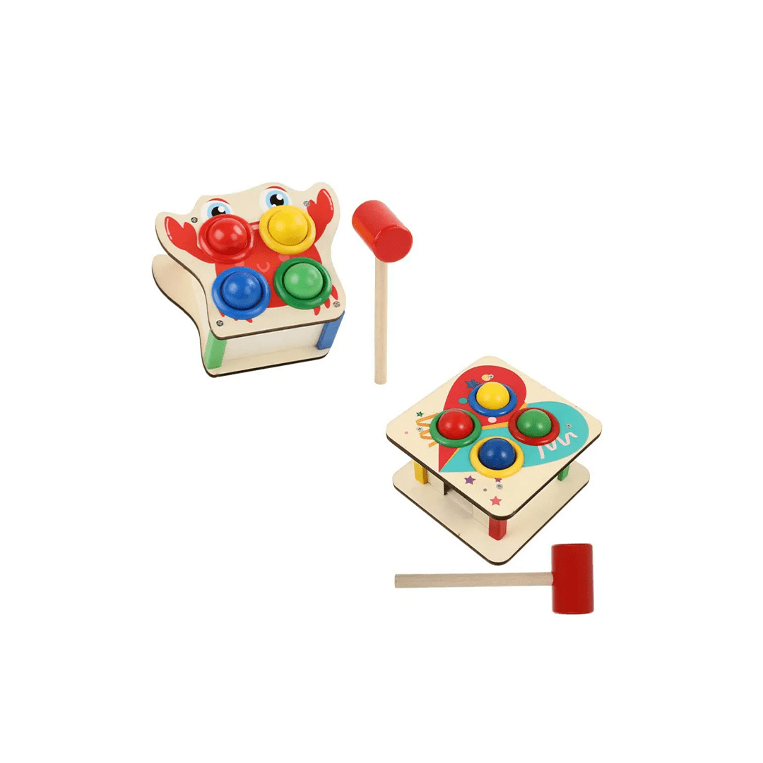 The Clever Clogs Toys The Clever Clogs Wooden Hammer Ball Knock (3 Years+)