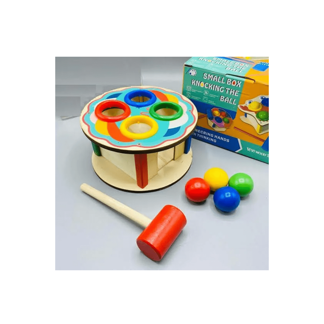 The Clever Clogs Toys The Clever Clogs Wooden Hammer Ball Knock (3 Years+)