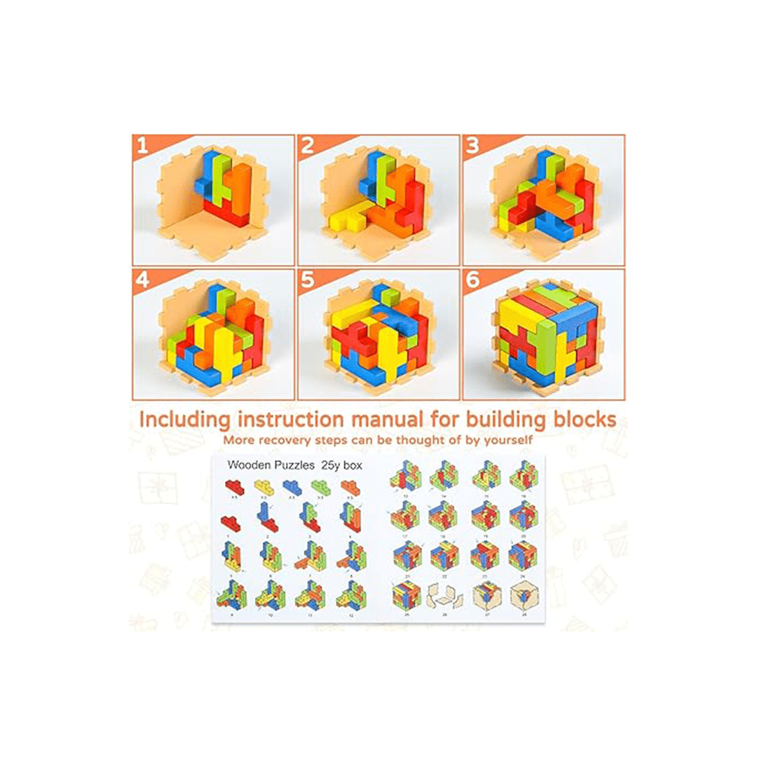 Extrokids Toys Extrokids Wooden Puzzles 25Y Box (3 Years+)