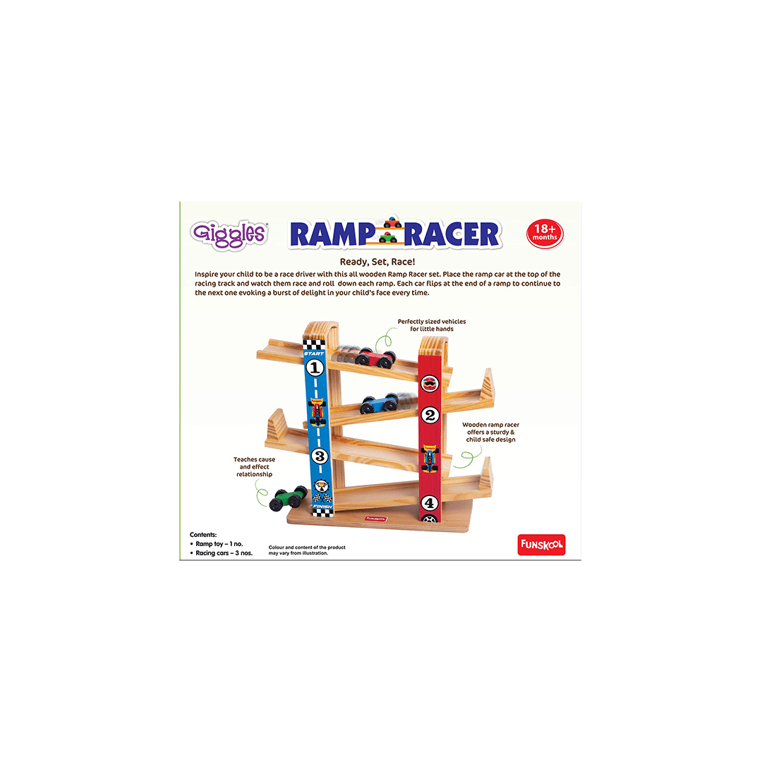 Funskool Toys Funskool Giggles Wooden Ramp Racer (18 Months+)