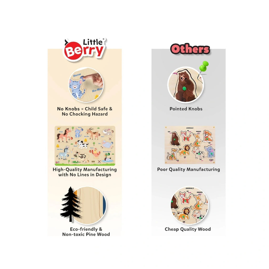 10 Piece Animal Recognition Toy 