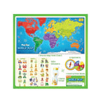 World map chart with reusable stickers