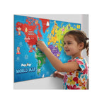 World map chart with reusable stickers