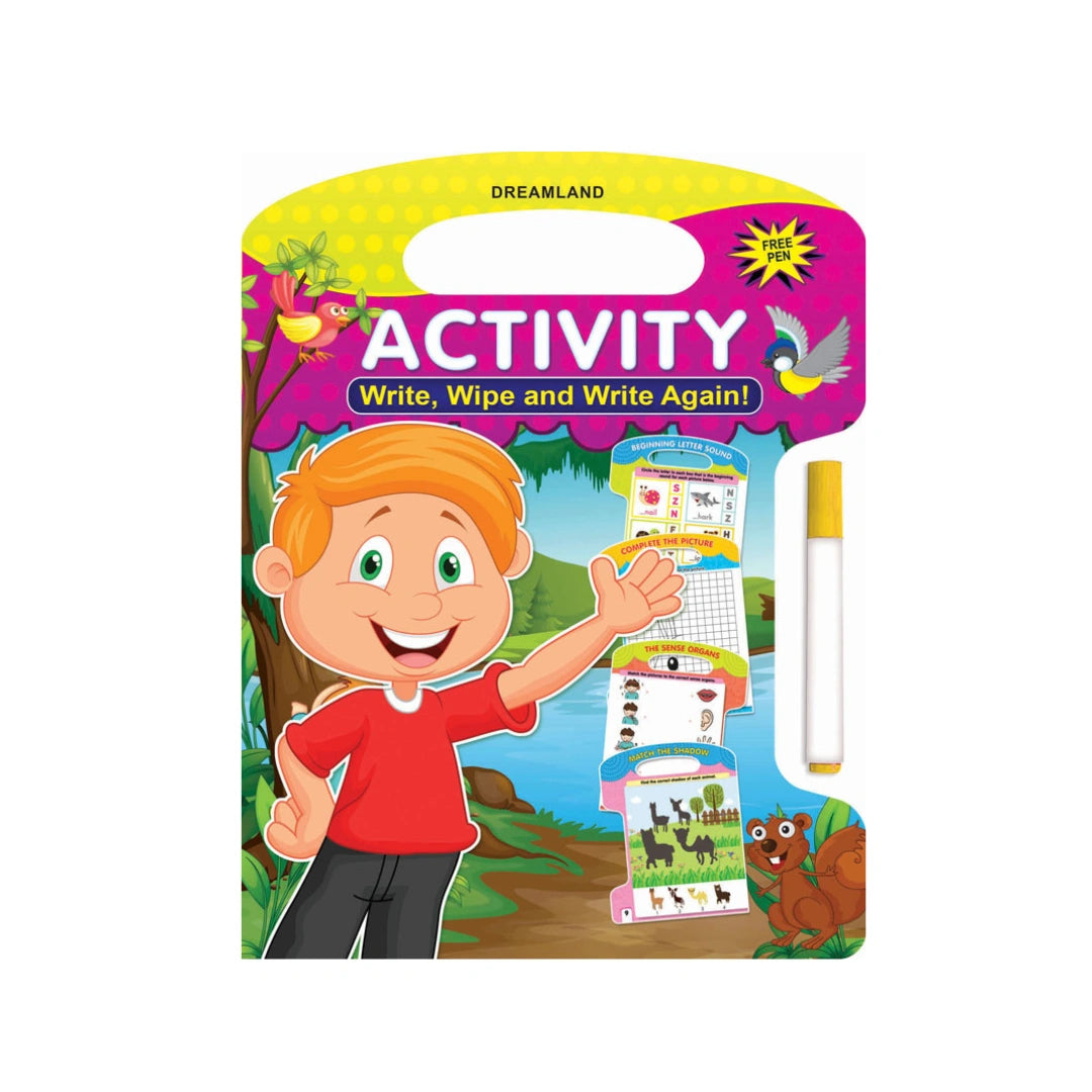 Wipe and write activity book