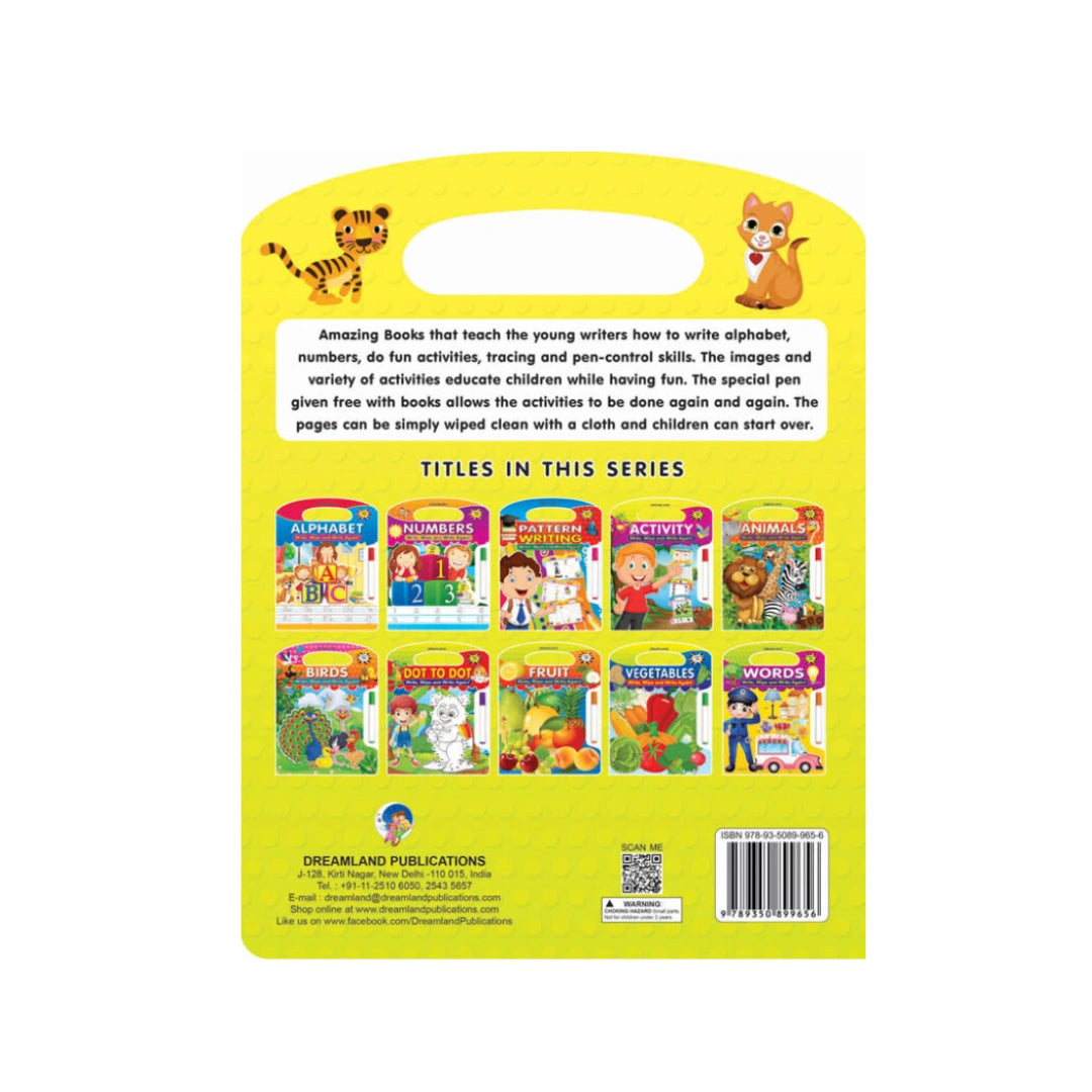 Wipe and write activity book