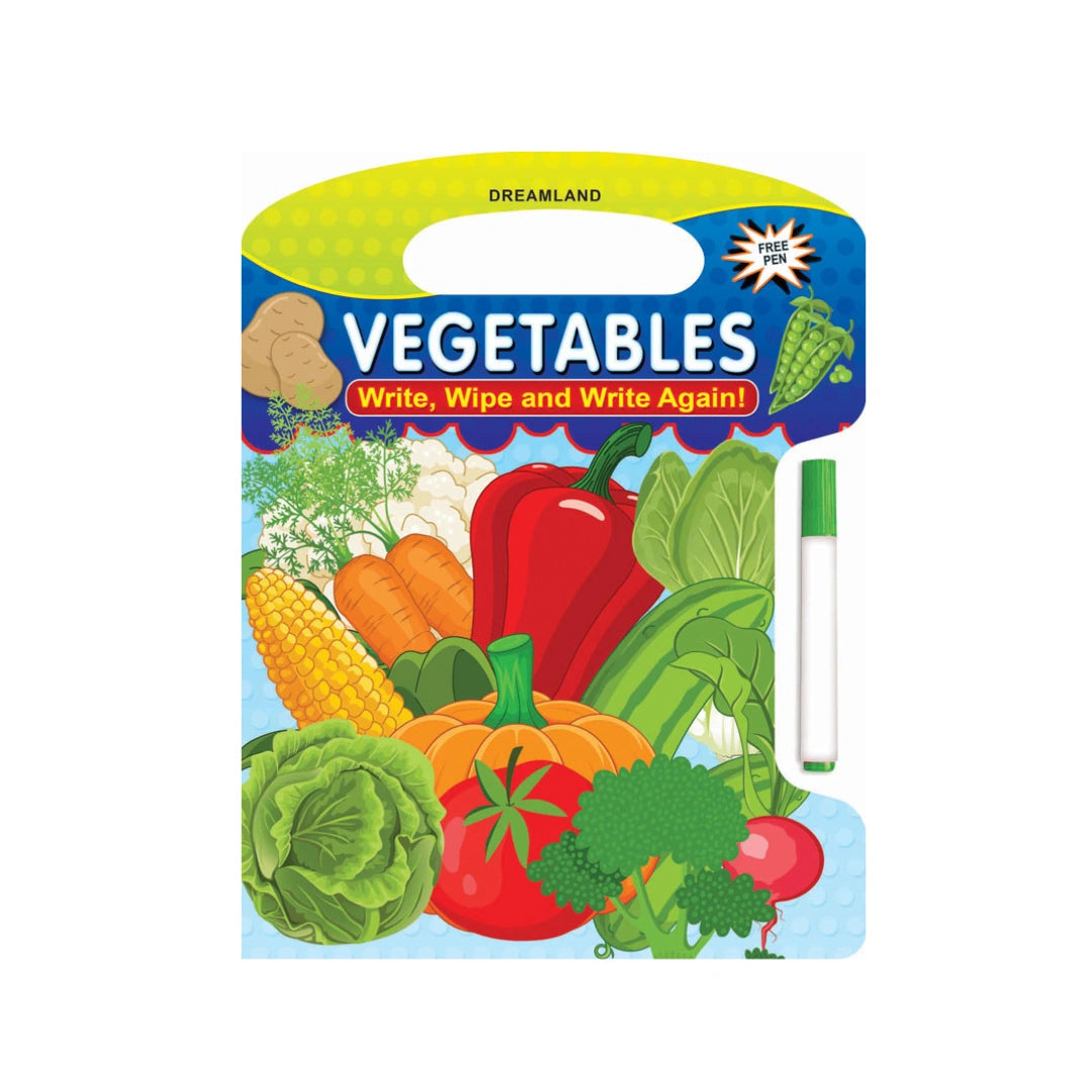 Vegetable learning and tracing book 