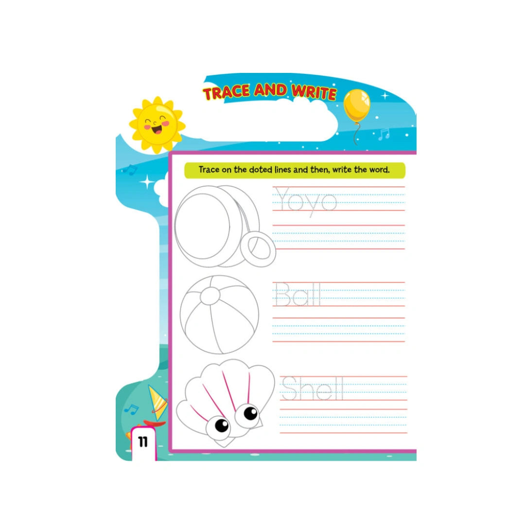 Word tracing and writing book 