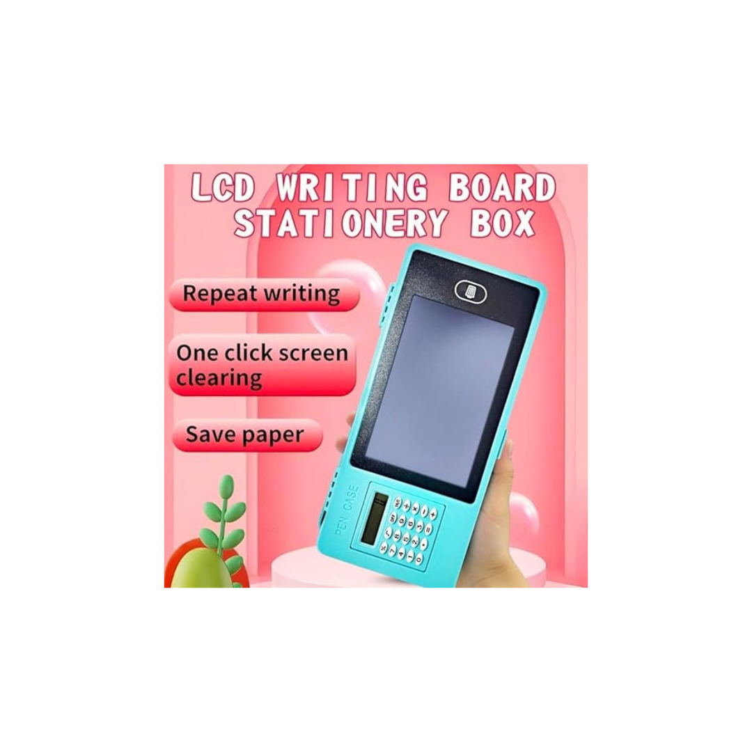 LCD Writing Tablet Pencil Box with Calculator for education