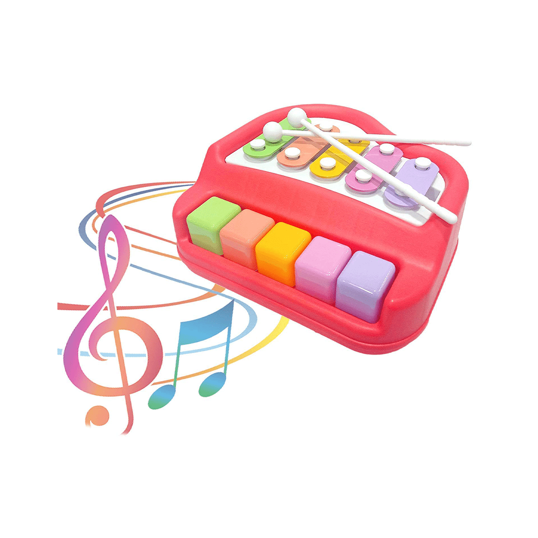 Baan Toys Toys Baan Toys Xylophone Cum Piano with 5 Multicolored Keys (18 Months+)