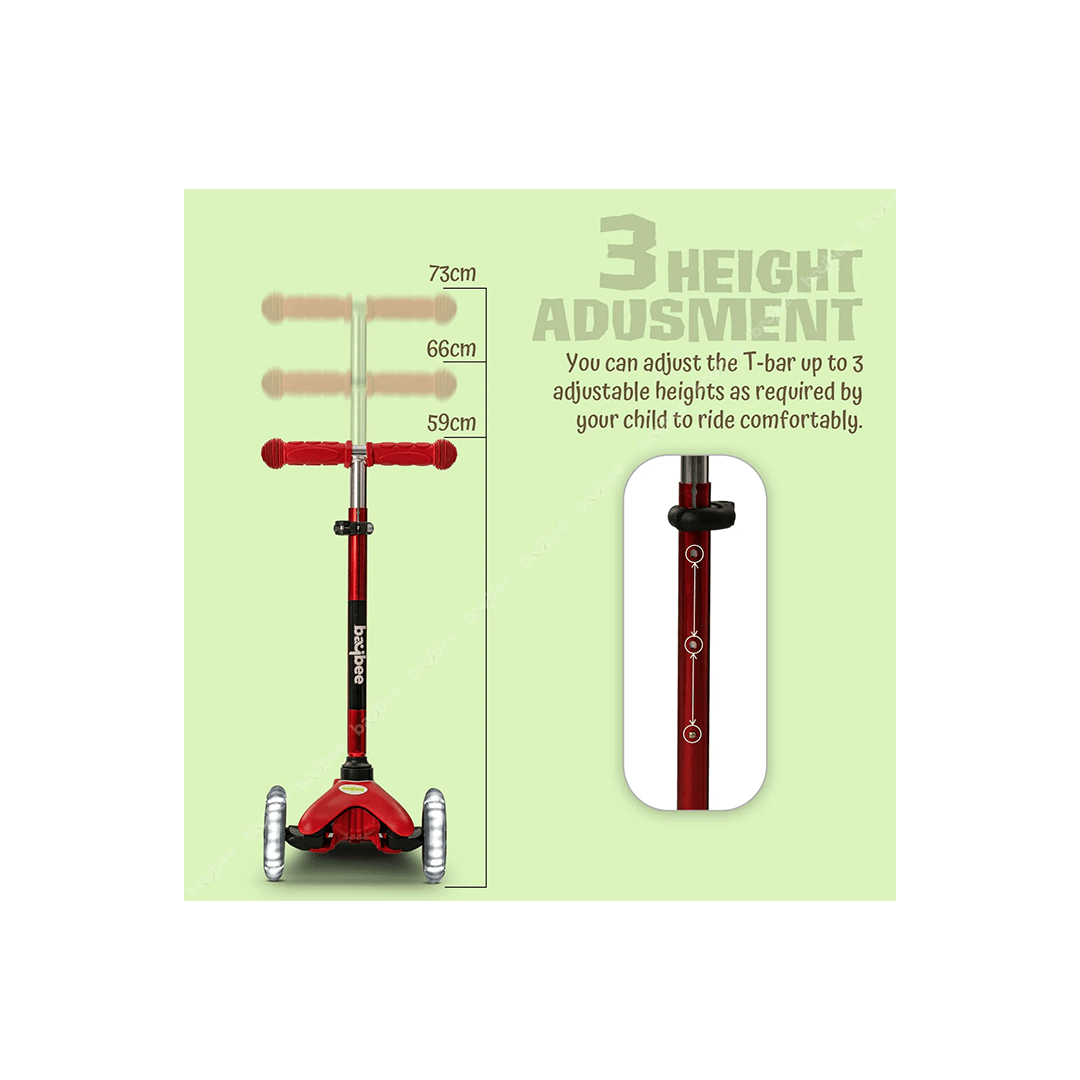 Baybee Ride-ons Baybee Mini Zapper Kick Scooter for Kids with 3 Height Adjustable Handle