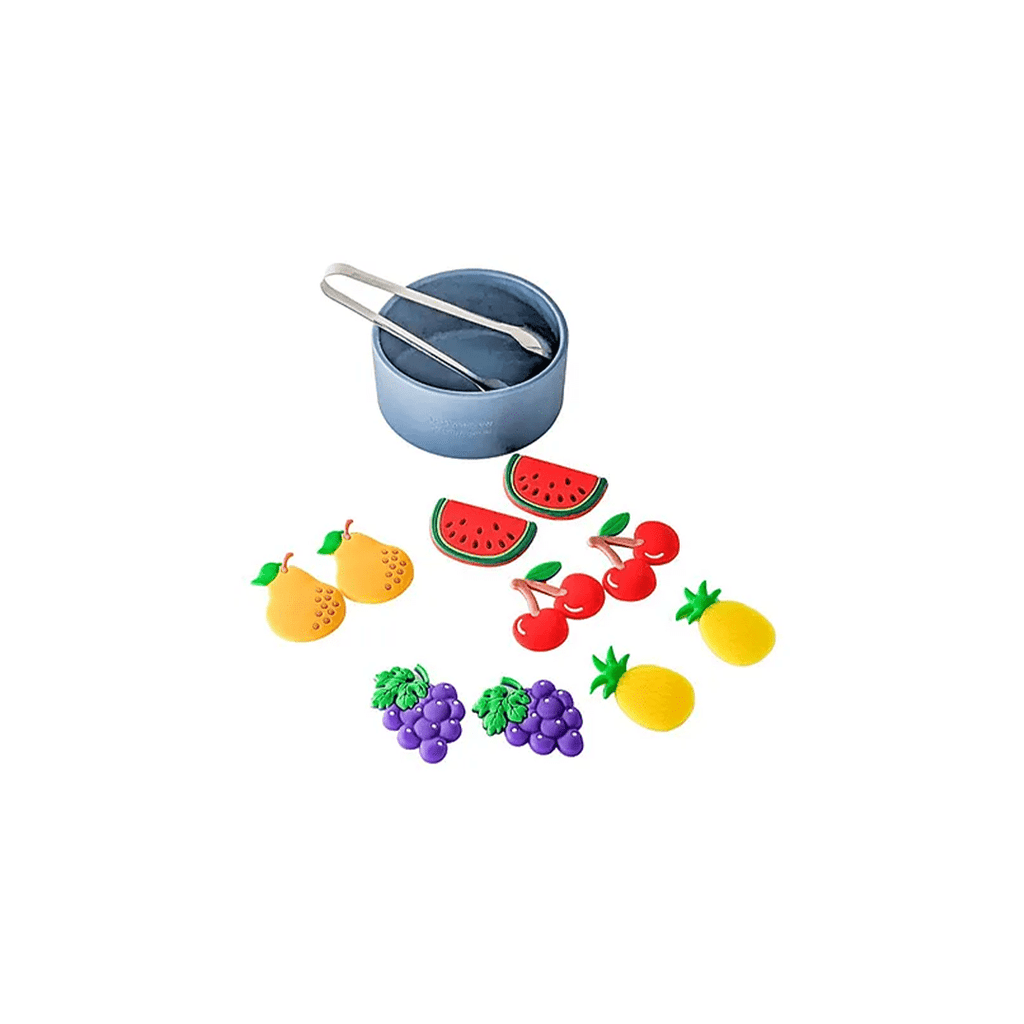 B4brain Silicon Jar and Fruits Set for Kids 2 Years and Above