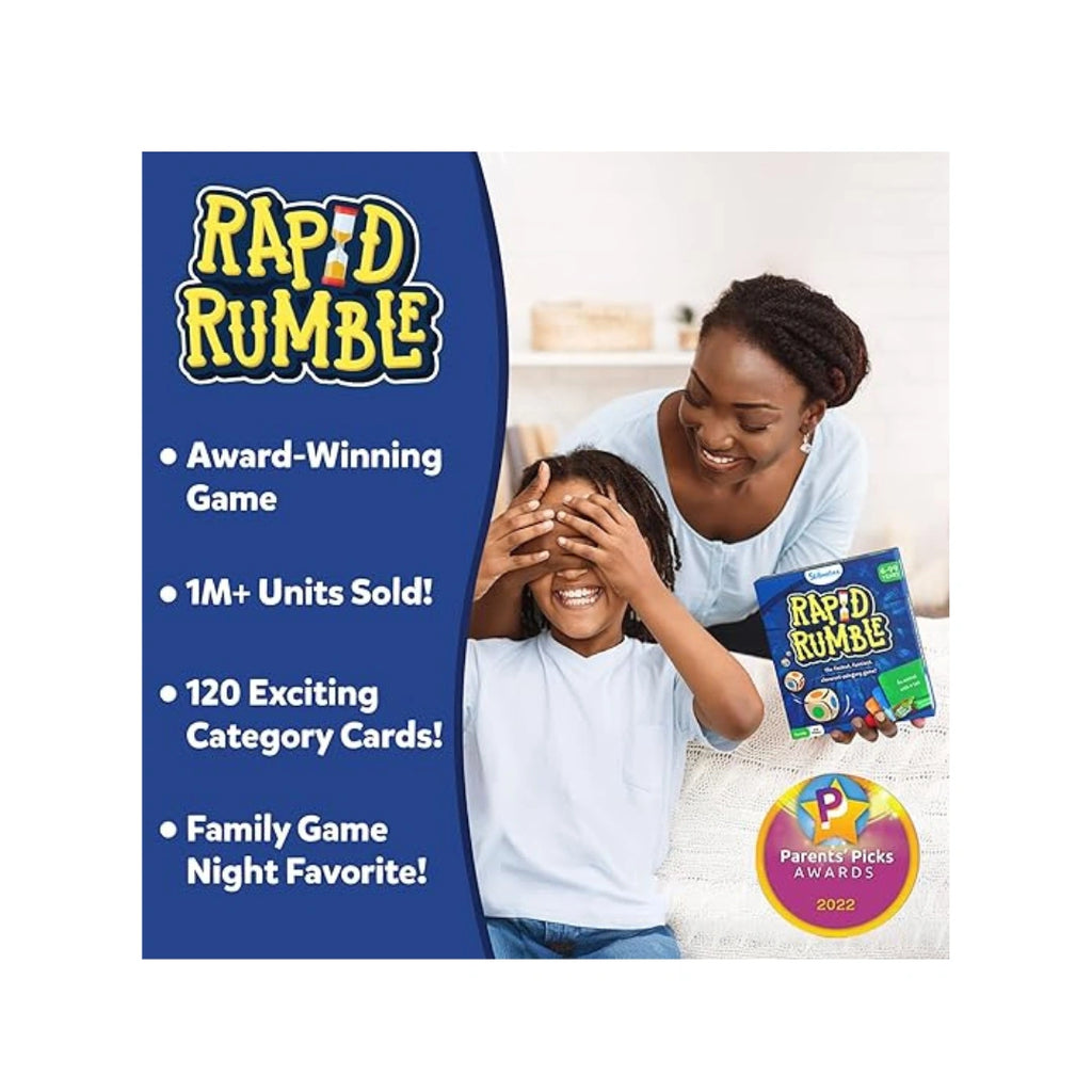 Skillmatics Rapid Rumble Fast Paced Board Game for Kids,Teens & Adults,Educational Toy,Quick-Thinking Card Game (6 Years+)