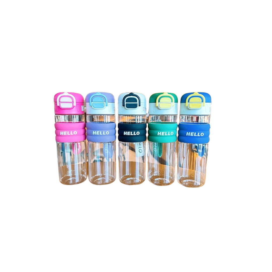 HELLO Kids Water Bottle | Flip-Top Straw