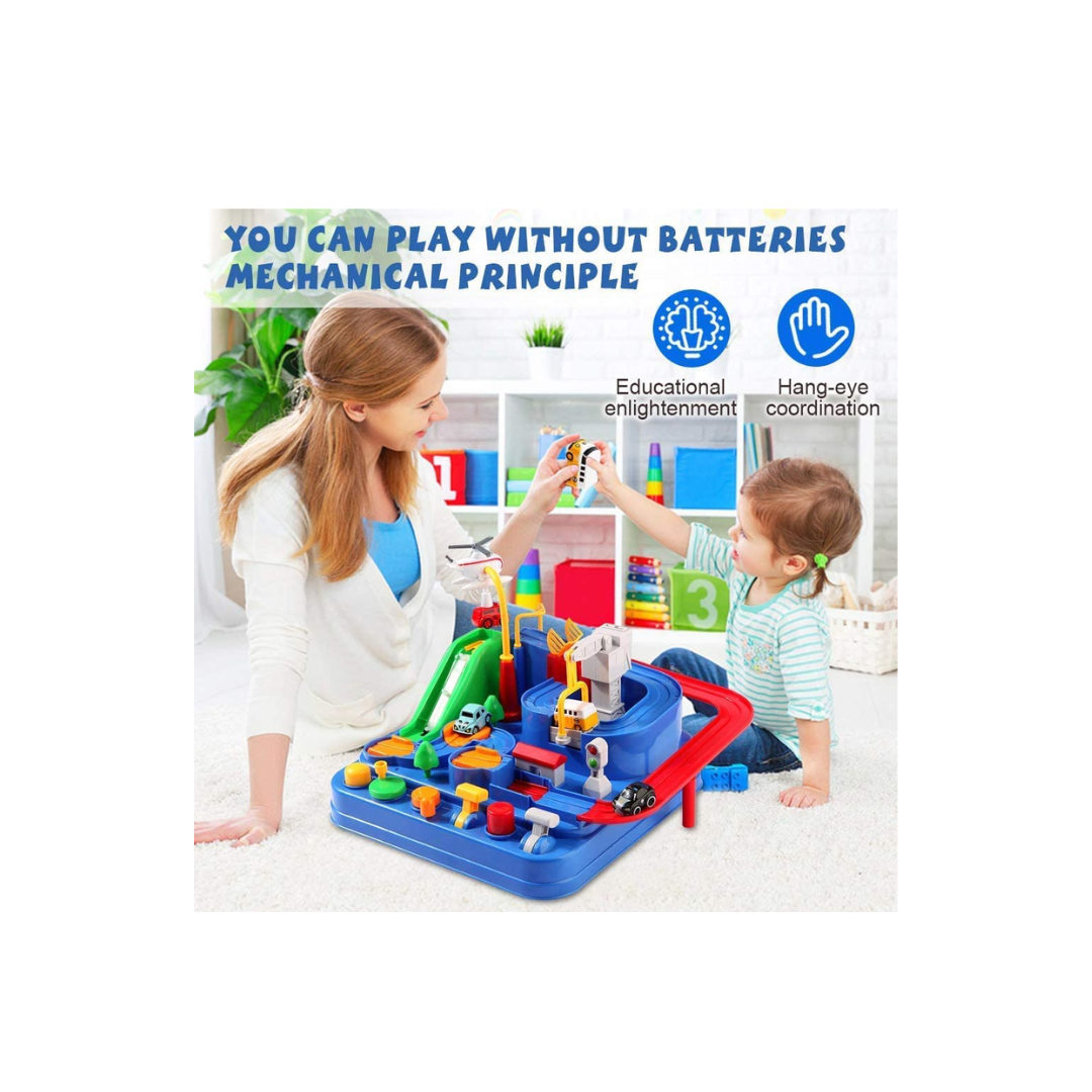 Jugunu Car Adventure Toys, City Rescue Preschool Toy, Race Tracks for Boys, Parent-Child Interactive Kids Race Car Track Playsets (3 Years+)