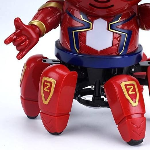 MM Toys Electric Dancing Spider Robot Toy with 6-Leg Crawling Motion, 3D Flash Lights & Musical Effects (3+ Years)