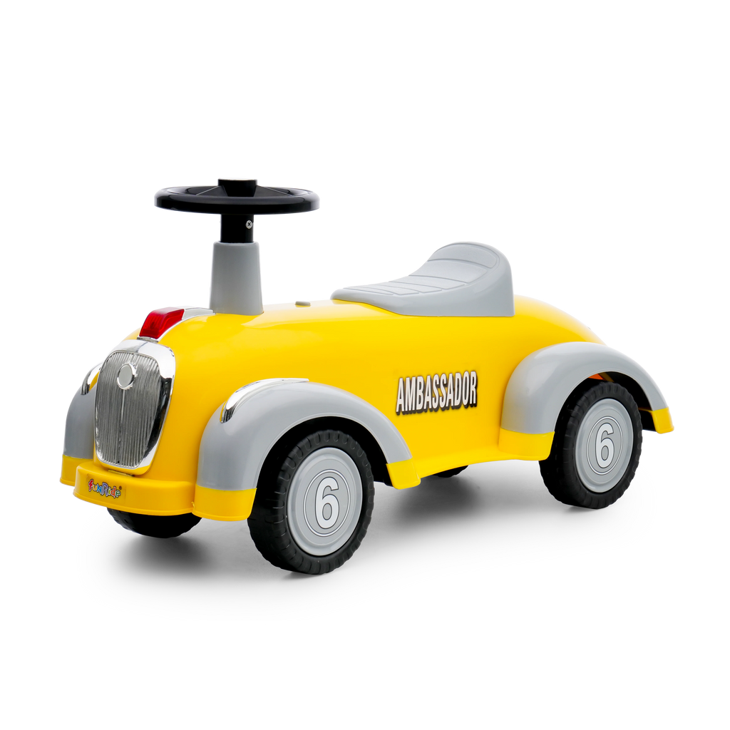 Kids Push and Ride Racer, Vintage Design Ride On Push Car with Horn, Music, Light - 1 to 3 Years Universal Wheels, Kids Indoor/Outdoor Toy Car for Boys and Girls - (Upto 20 Kg)