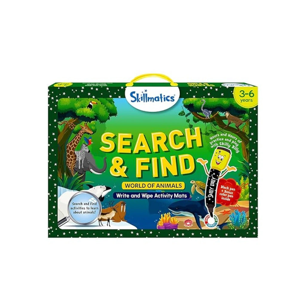 Animals search and find reusable activity game for kids.