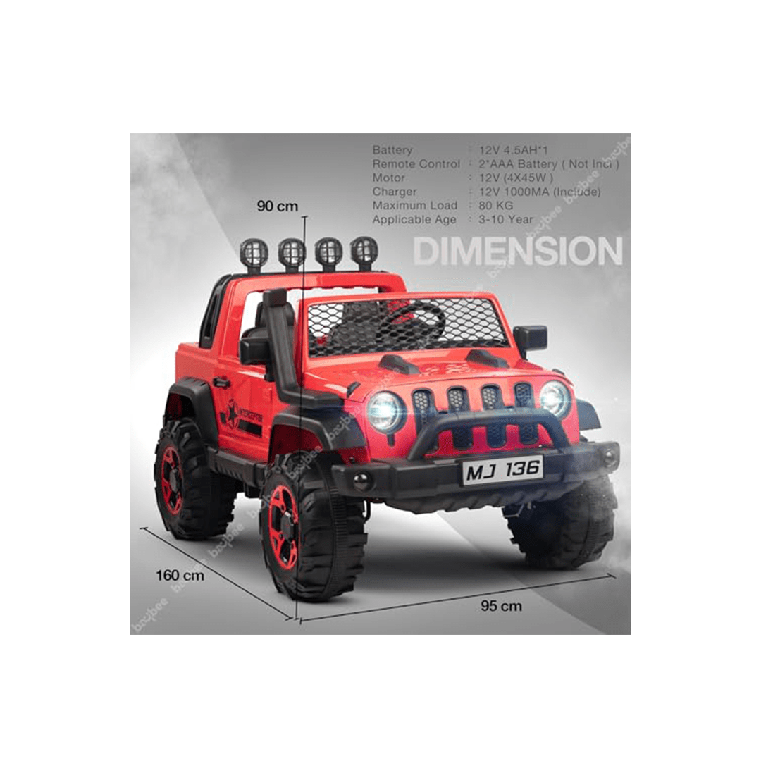 Baybee Ride-ons Baybee Atom Rechargeable Battery Operated Jeep for Kids (Color may Vary)