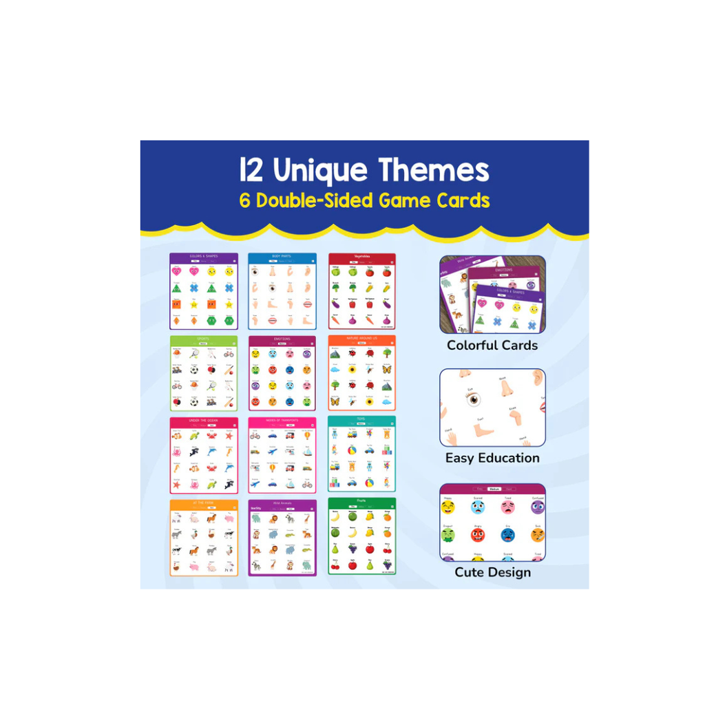 Smartivity Memory Game for Kids,Fun Matching Game,12 Theme Cards & 3 Level Challenges,Preschool Learning Toy (3 Years+)