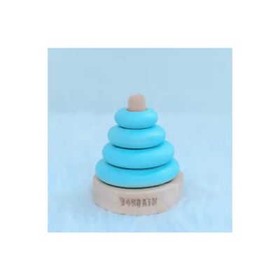 B4brain Toys B4 Brain Wooden Ring Stacking Toys For Kids - (2 Years+)