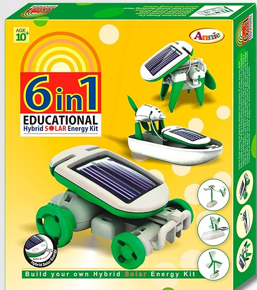 6-in-1 Educational Hybrid Solar Energy Kit – DIY Solar Powered Model Building Set