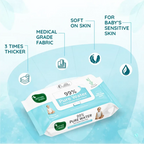 Mother Sparsh Baby 99% Pure Water Unscented Baby Wipes - Medical Grade Fabric (72 pcs)
