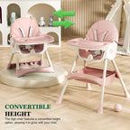 Baybee Multi-Functional Baby High Chair with Cushioned Seat, Removable Tray & Storage Basket For Kids (6 Months+)
