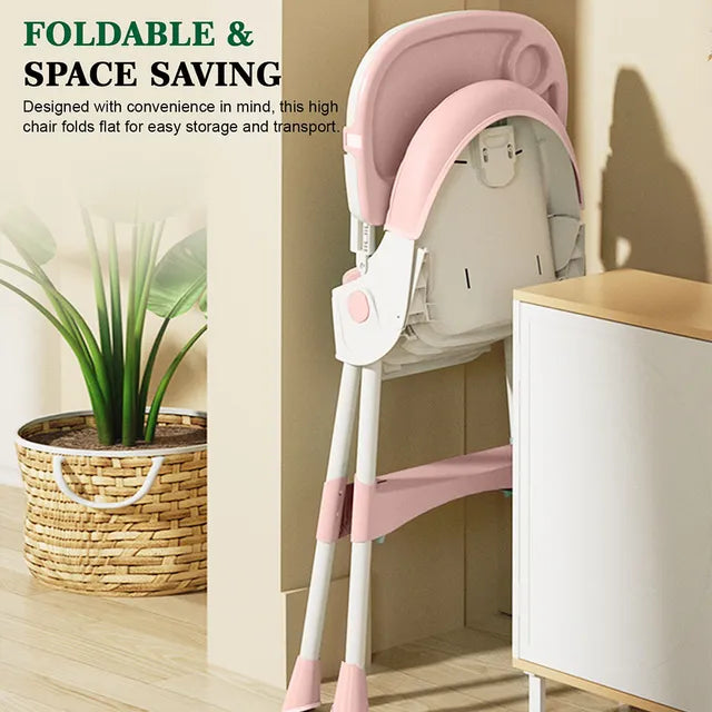 Baybee Multi-Functional Baby High Chair with Cushioned Seat, Removable Tray & Storage Basket For Kids (6 Months+)