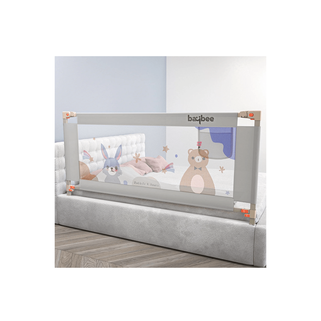 Baybee Other Gears Baybee Baby Bed Rail Guard for Baby Toddlers Safety, Portable Kids Bed Rail Safeguard Fence with 28 Adjustable Height - 180 x 80 cm