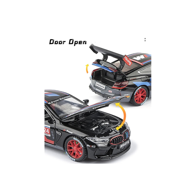 TOYMALL Diecast Metal Toy Car 1:32 Scale Lights & Sounds and a Pull-Back Mechanism With Openable Doors For Kids (3 Years+)