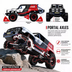 MJX R/C Hyper Go H18P Ford Bronco R 1:12 Scale Super Motor Brushless RC Off-Road Truck | High Performance 4WD Remote Control Rock Crawler Racing Car with Rugged Off-Road Tyres | Ford Bronco R Licensed RC Model