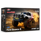 MJX R/C Hyper Go H18P Ford Bronco R 1:12 Scale Super Motor Brushless RC Off-Road Truck | High Performance 4WD Remote Control Rock Crawler Racing Car with Rugged Off-Road Tyres | Ford Bronco R Licensed RC Model