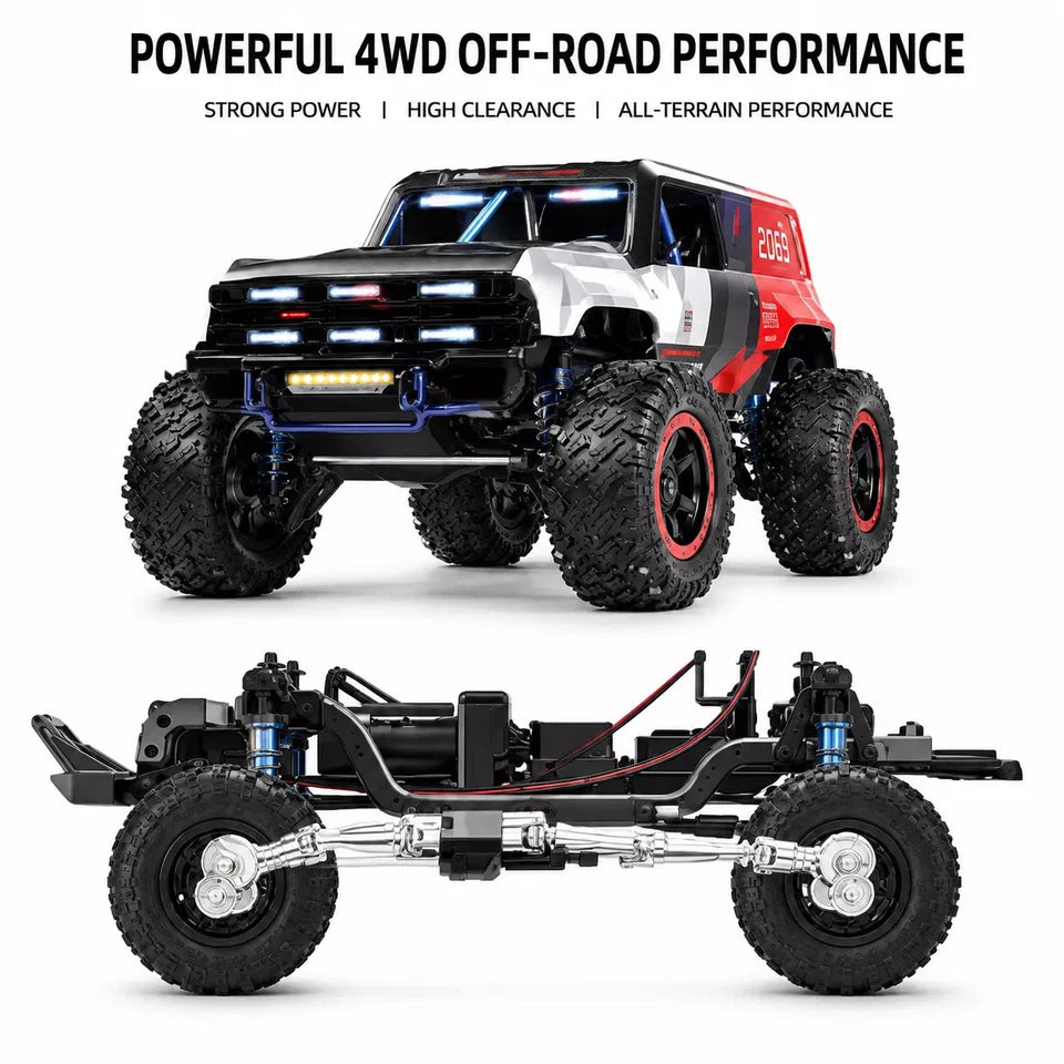MJX R/C Hyper Go H18P Ford Bronco R 1:12 Scale Super Motor Brushless RC Off-Road Truck | High Performance 4WD Remote Control Rock Crawler Racing Car with Rugged Off-Road Tyres | Ford Bronco R Licensed RC Model