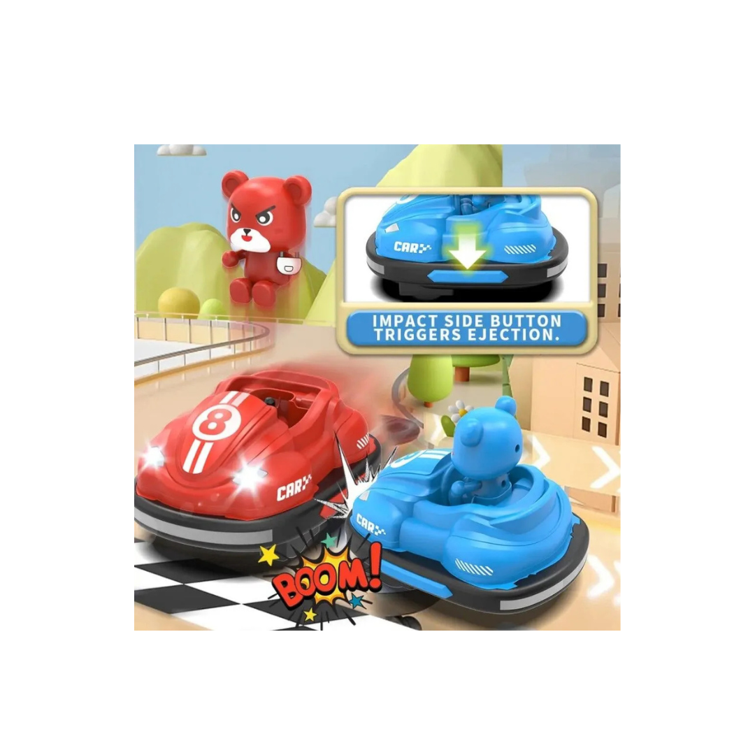 Toy Rush RC Bumper Cars with Electable Robots, LED and Rechargeable Battery, Interactive Toy for Children Boys and Girls