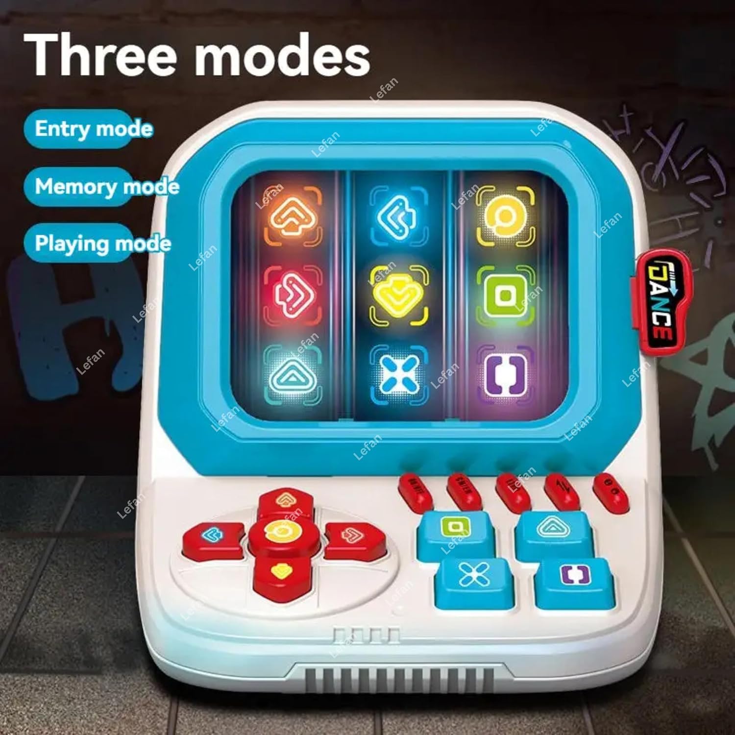 UB Collections Tabletop Electronic Finger Dance Rhythm Arcade Game with Light-Up Display & Musical Push-Button Console (3+ Years)