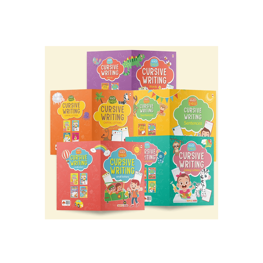 Mapala Press Cursive Writing Books (Set of 5 Books) (Handwriting Practice Books)