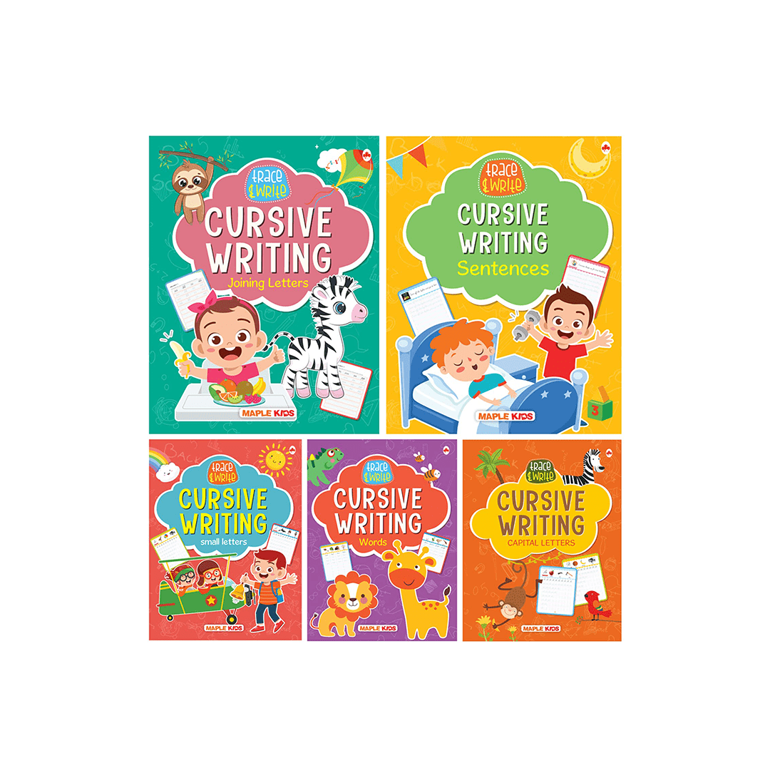 Mapala Press Cursive Writing Books (Set of 5 Books) (Handwriting Practice Books)