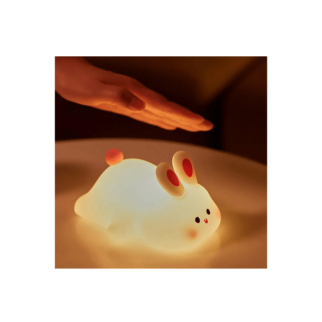 Burani Toys Toys Burani Toys Cute Little Rabbit Night Light Touch Silicone Animal Night Lamp For Kids (3 Years+)